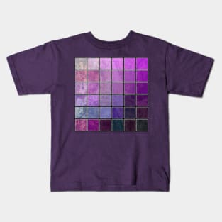 Purple Iridescent Mosaic Tile Kids T-Shirt